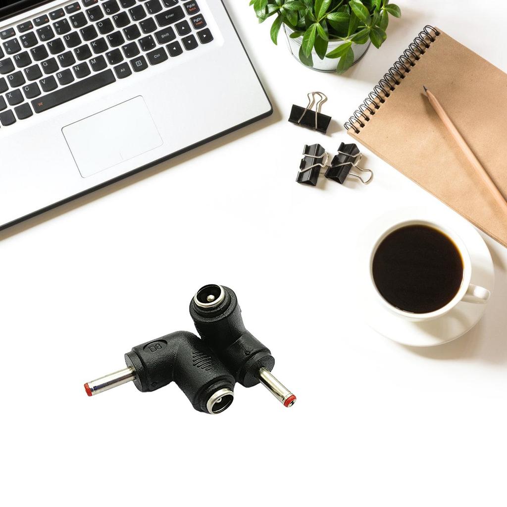 Adapter zasilania 90 stopni DC5.5x2.1mm na DC3.5x1.35mm Żeński na Męski Złącze Konwertera Ładowania dla Laptopów
