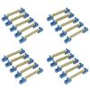 ABGR-Terminal Block Blue Terminal Bus Bar 10 Positions Screw Brass Terminal Grounding Strip Bus Bar Block Pack Of 20