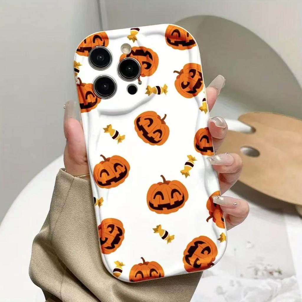 Halloween Pumpkin Candy Phone Case for iPhone 17 Pro Max/16/15/14/13 Pro