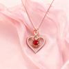 European-American Infinite Love Heart Pendant Necklace with Zircon and Constellation Stones