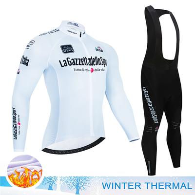 Tour Of Italy Warm Winter Thermal Fleece Cycling Jersey Sets Men Outdoor Riding Pants Set Cycling Clothing