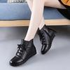 Mom Shoes Winter Cotton Shoes Medium Women's Shoes Fashion Boots Velvet Warm Middle Elderly Non-slip Soft-soled Leather Boots