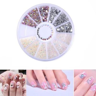 1 Boîte Gelée Résine Colorée Nail Art 3D Strass Dos Plat Gemmes DIY Haute Qualité Amélioration Ongles Bijoux Accessoires de Mode