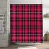 Modern Blue Plaid Shower Curtain Waterproof Bathroom Decorative Liner for Home Use