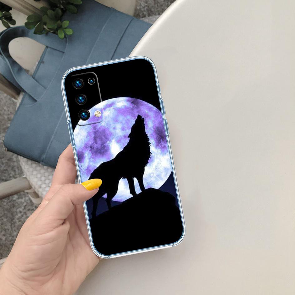 CJ8 Zvířecí Vlk Soft Shell Průhledný Kryt na Telefon pro Motorola Moto Edge 20 30 40 50 S30 Fusion Ultra Pro Neo Lite + G200 G23