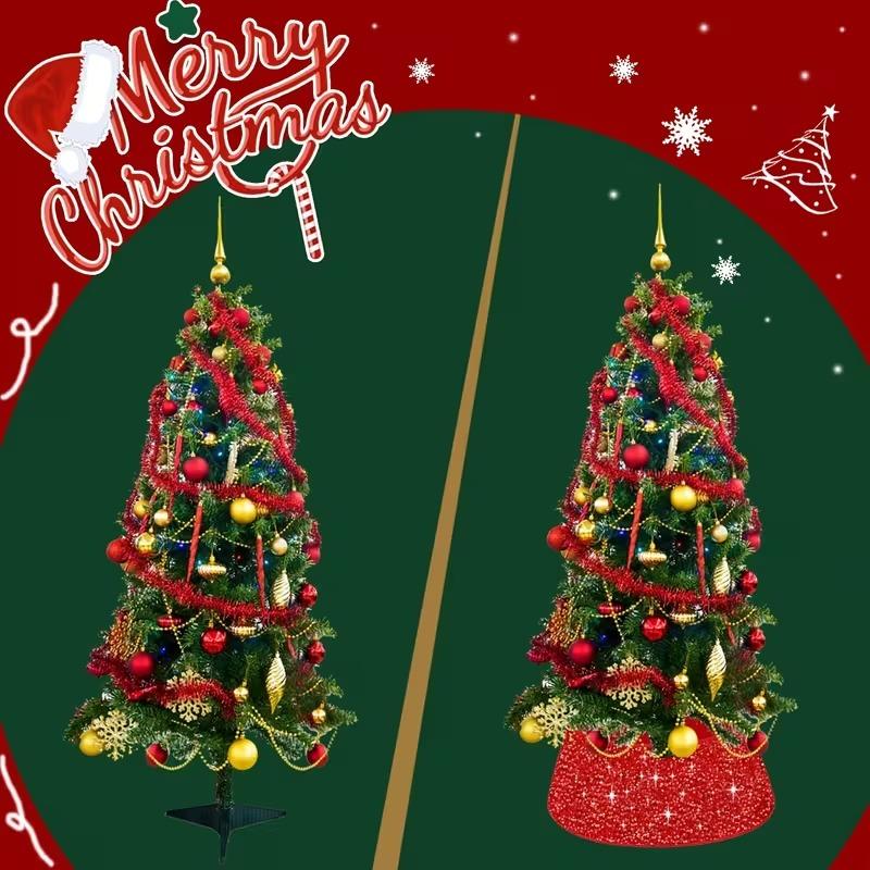 Pailletten Weihnachtsbaumdecke Kreativer Bedruckter 3D Basis Dekoration für Feiertagsszene Aufbau und Weihnachtsbaumschmuck