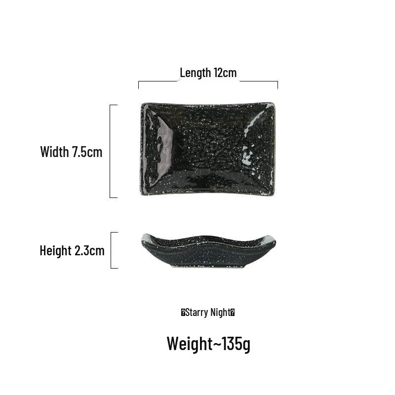 

Wavy Ceramic Sushi & Dipping Plate