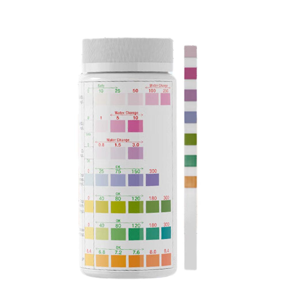 100Pcs Fish Tank Water Quality Test Strips Water Tester Paper Freshwater Saltwater Aquarium Water Test Strips
