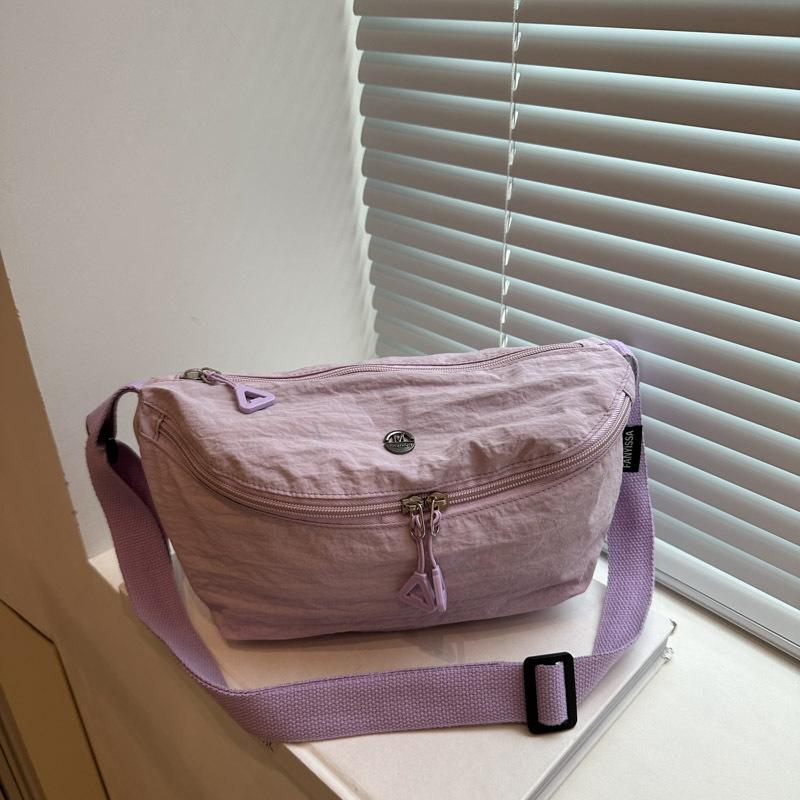

Practical, lightweight and casual large-capacity women s bag, tote bag, simple and lightweight fashion solid color versatile shoulder messenger bag фиолетовый