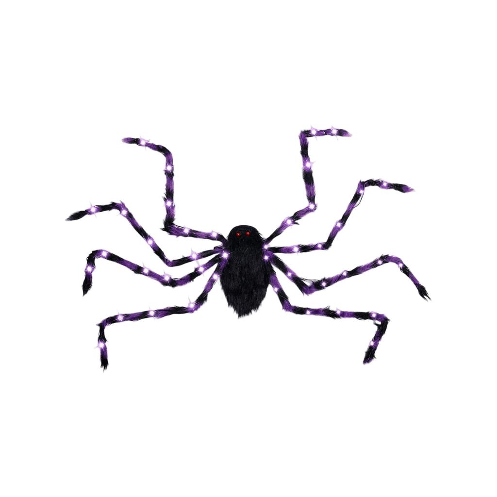 Halloween Giant Spider Decoration Funny Atmosphere Props Children Adult Plush Spider Candy Backpack Props