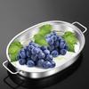 Stainless Steel Oval Grilled Fish Pan Deepened Hot Pot Multipurpose Barbecue Grill Pan  Commercial
