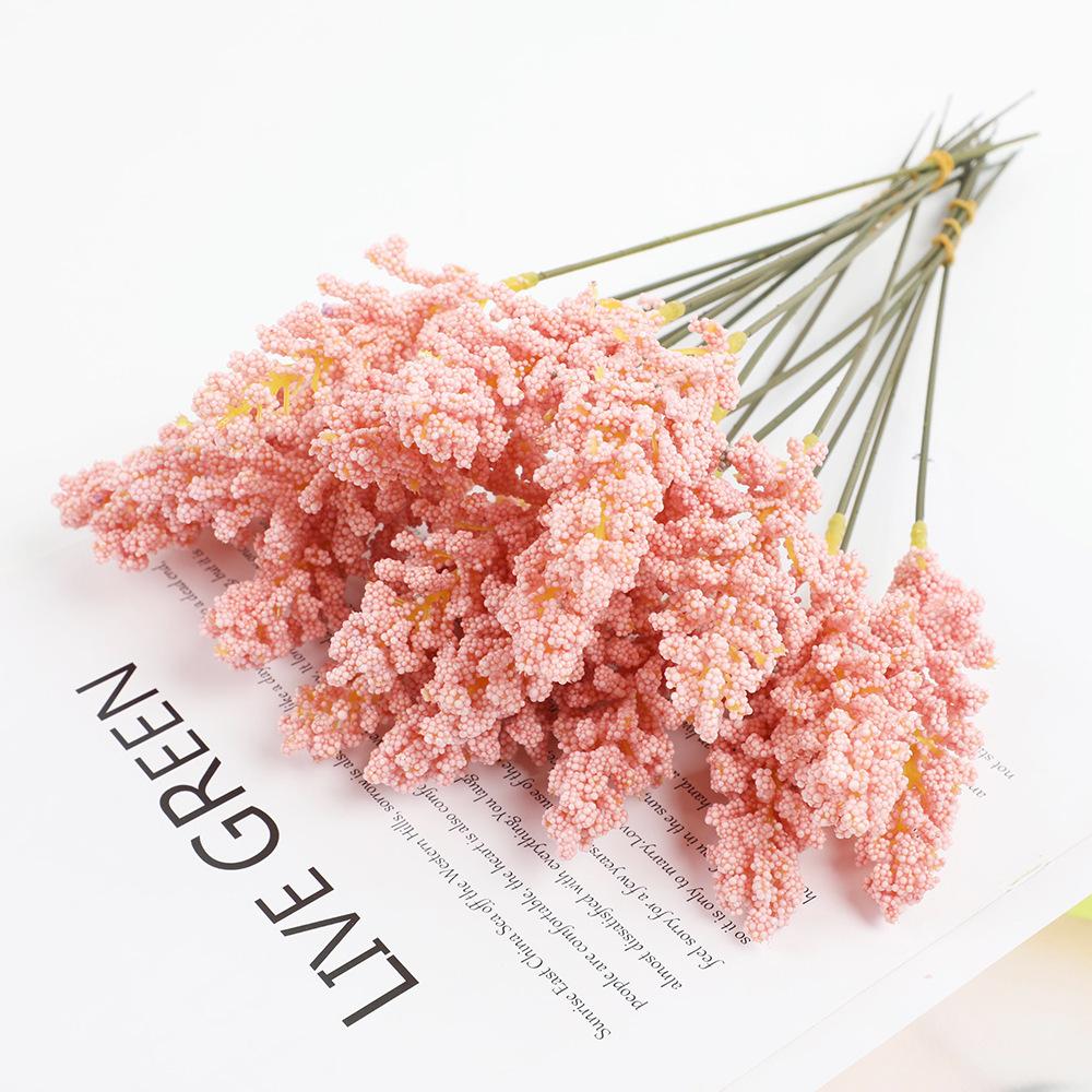 Colorful Wheat Bunches Foam Flowers - Multifunctional Artificial Decor, Perfect for Wedding Engagement Home Garden