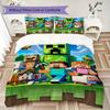 Minecraft Pixel Character Heads Bedding 1 Duvet Cover 2 Pillowcase Without Core Without Core Soft And Comfortable Christmas Birthday Gift
