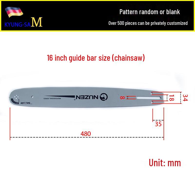 Gasoline Chainsaw Chain Guide Bar with 12-20 inch Options & Universal Lithium Battery Compatibility