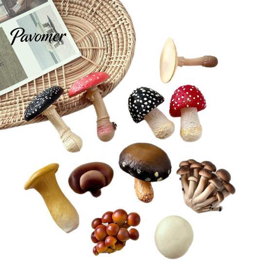 Mushroom Fridge Magnets 3D Refrigerator Magnet, Resin Fake Decorative Small Memo Holders Photo Notes Holder for Whiteboard Cabinet Kitchen Magnetic