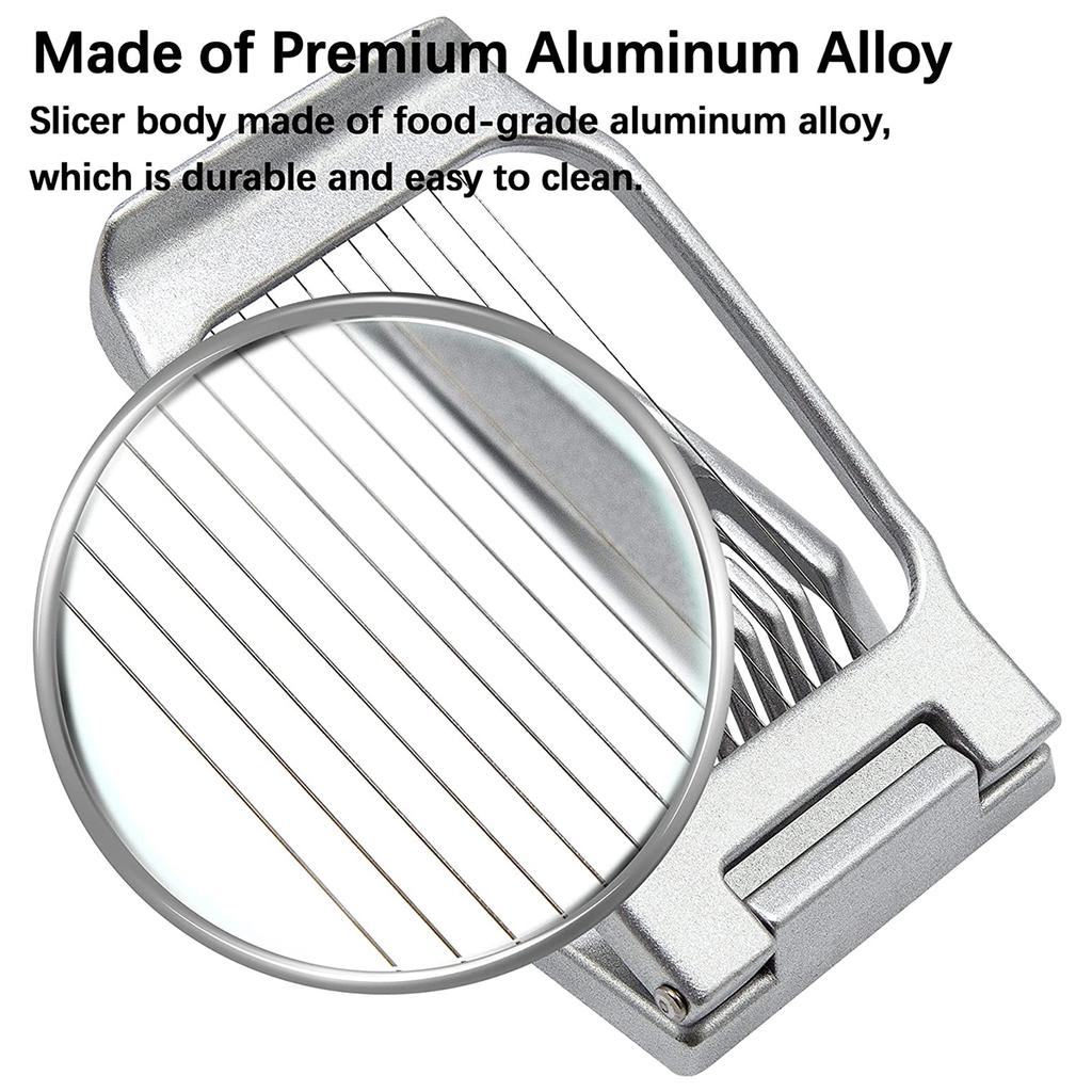 Egg Slicer Heavy Duty Metal Boiled Eggs Cutter Aluminum Alloy Cutting Ham Mushroom Strawberry Soft Fruit Kitchen Gadgets 2