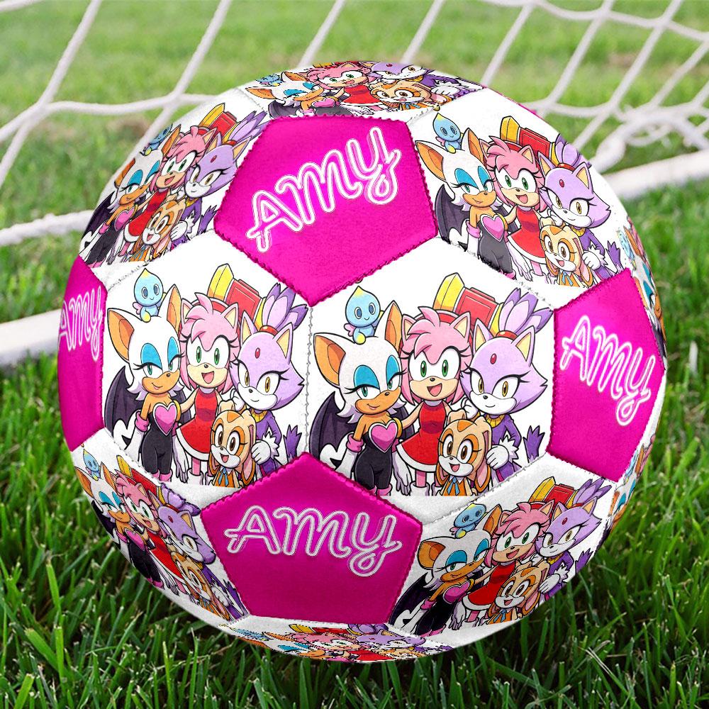 1pc Sonic the Hedgehog Soccer Ball Size 5 Indoor Soccer Ball Fashion Colorful Backyard Game - Great For Sports Fans Gift HE57
