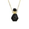 Crystal Perfume Bottle Pendant Necklace Aromatherapy Essential Oil Natural Stone Perfume Bottle Pendant Necklace