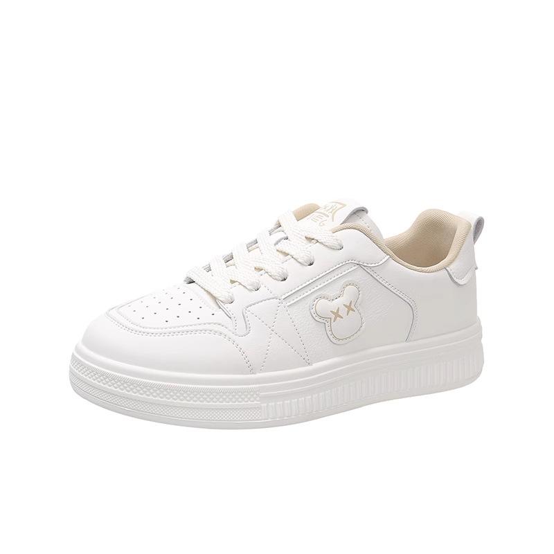 

Korean version of fashion versatile little white shoes women s 2025 new comfortable and breathable round head lace-up sports and leisure board shoes 40