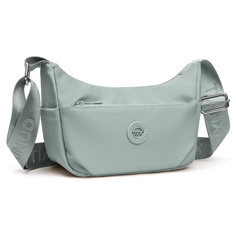 Leichte Nylon-Umhängetasche für Damen, lässige Schulterhandtasche mit verstellbarem Riemen