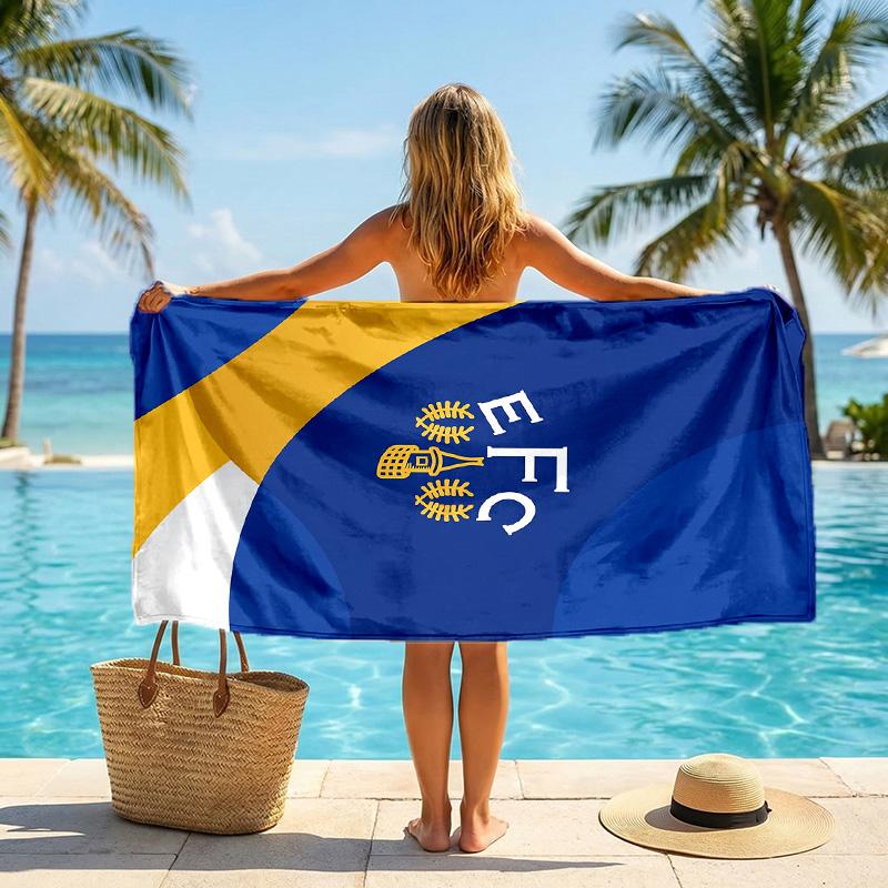Everton Football Beach Towel Soft Microfiber Summer Towel Quick Dry Absorbent Towel for Beach Swimming Pool Travel