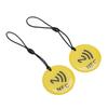 10pcs NFC Tags Keychain 35CM NTAG213 Chip Programmable NFC Fob NFC Card for All NFC Enabled Mobile Phones Devices Yellow