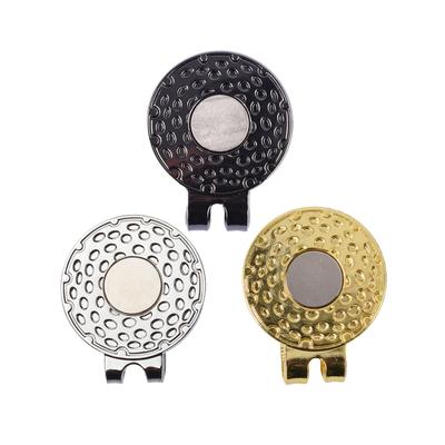 DFsucces Marcador de Golf Elegante Clip para Gorra de Golf con Imán para Sombrero Soporte Magnético para Marcador de Golf Set de 3 Piezas Plateado Base, Clip, (Negro + + Dorado)