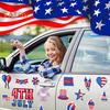 14/17/23/24Pcs USA Independence Day Refrigerator Magnet Waterproof PVC Patriotic 4th of July Festival Cartoon Magnetic Decoration Ornament