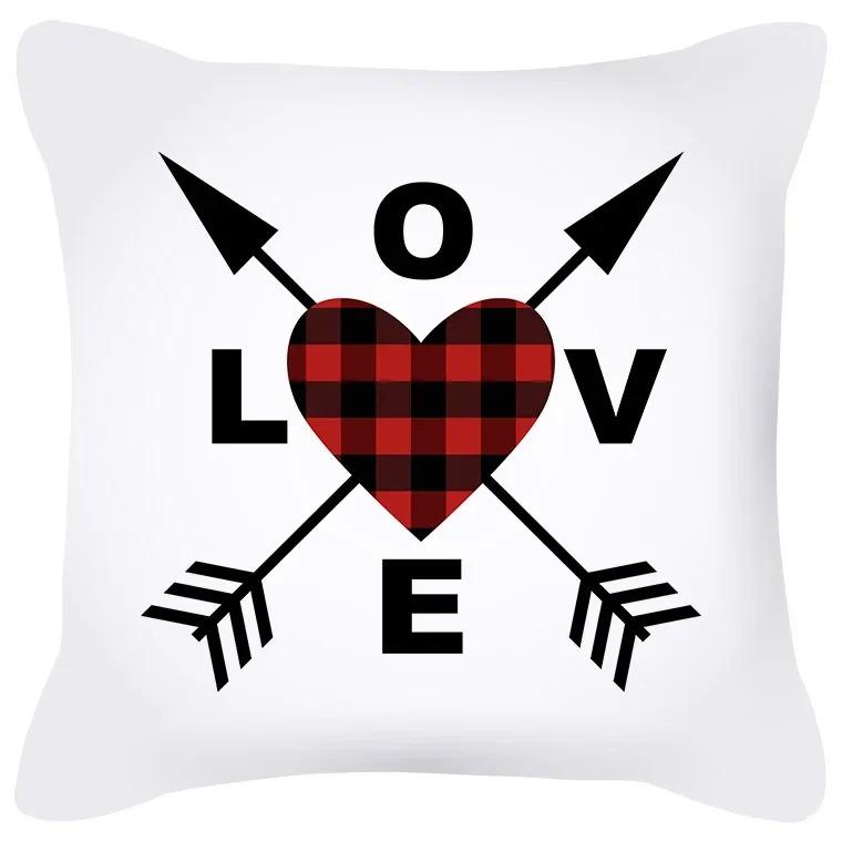Home Decor Valentine Love Designs for Cozy Decor Pattern Cushion Cover Suitable for Sofa Bedroom Car Pillow Cover