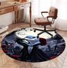 The Nightmare Before Christmas Pattern Round Rug, Indoor/Outdoor Mat, for Picnic, Gameroom, Bedroom, Office, Living Room, Home Decor Carpet, Birthday 