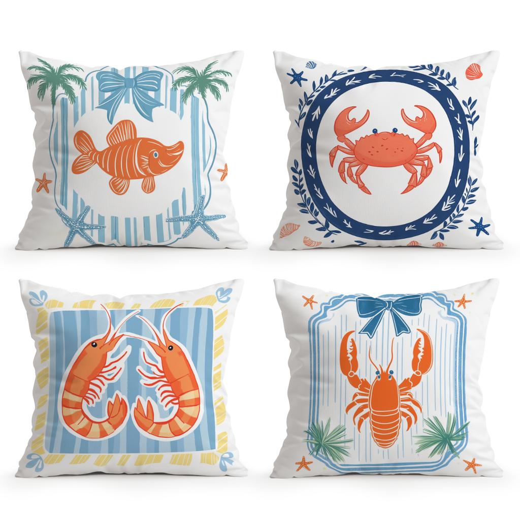 Marine Organisms Cushion Covers Pillowcase Fantasy-Inspired Decor For Your Home Sofa Cushion Cover Living Room Bed Car Decor
