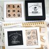 Cat Life Diary Wooden Stamp Set: Cute Cat Designs for DIY Journals and Art Projects