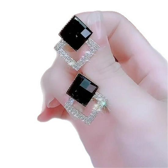 2024 Trendige S925 Silber Rhombus Perlen Ohrstecker - High-End Luxus Damen Schmuck