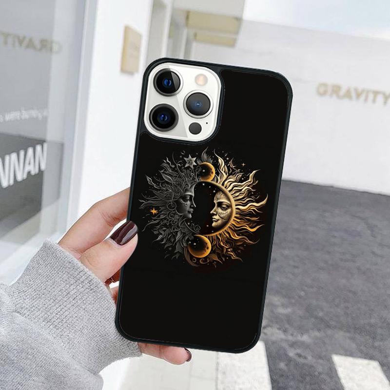 Indian Hand Holding Sun Moon Face Phone Case For iPhone 17 Air 15 16 Cover 11 13 14 Pro Max 12 Plus Max Fundas