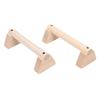 2Pcs Beech Wood Push Up Bars Stand Wooden Balance Beam Exercise Equipment for Home Use 25cm   9.8in