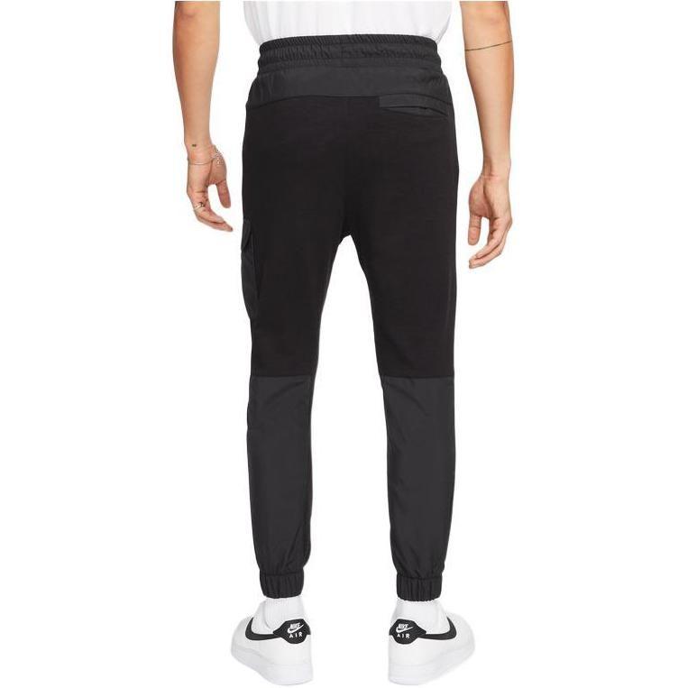 Nike Knitted Sweatpants Men's Black Moderate Cuffed Pants CV8988-011