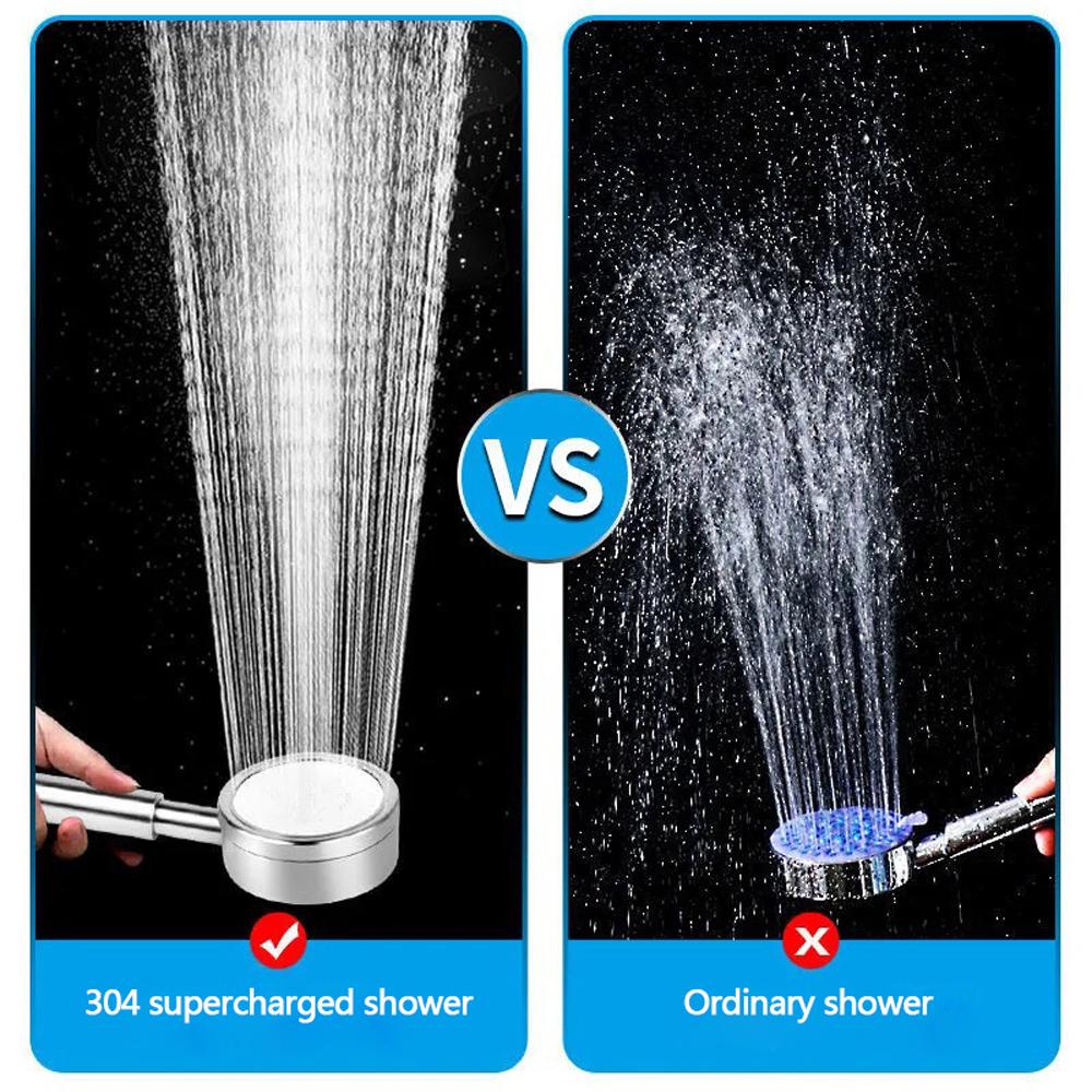Doładowana głowica prysznicowa 304 ze stali nierdzewnej mała talia wylot wody ręczny prysznic duża woda wokół domu akcesoria łazienkowe