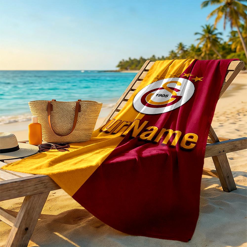Galatasaray Personalized Name Beach Towel High Absorbency & Quick-Dry Perfect for Traveling Yoga Camping and Swimming