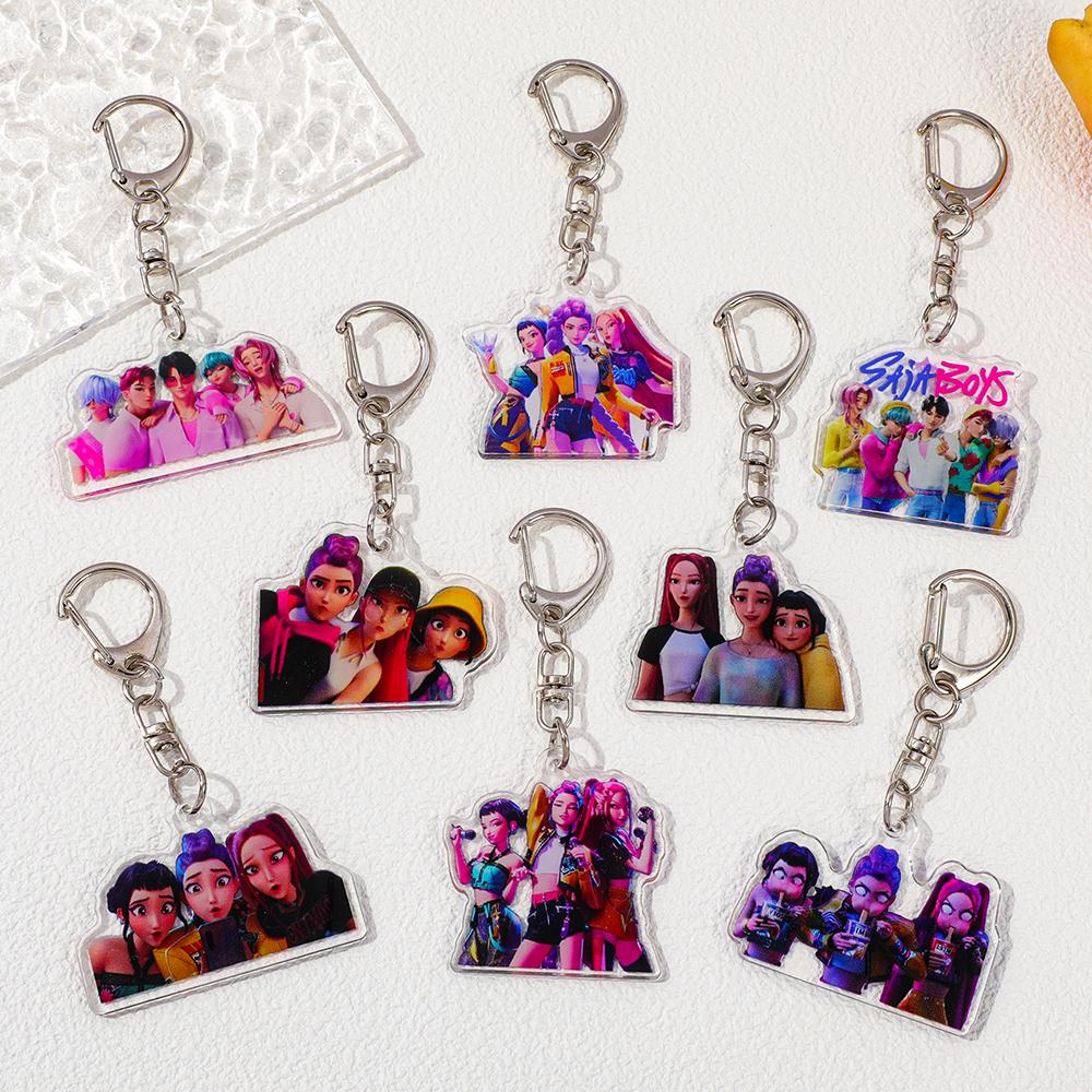 Neue Saja Boys Kpop Dämonenjäger Huntrix Mystery Schlüsselanhänger Zubehör Rumi Zoey Jinu Mira Schlüsselring Acryl Schlüsselanhänger Fan Geschenke
