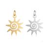 5Pcs Stainless Steel Twist Sun Charms 13mmx19mm Spiral Pendants for DIY Jewelry Making Craft Accessories