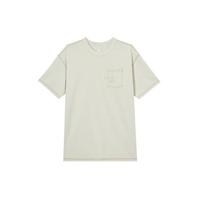 Sportswear Casual Minimalist Loose Short Sleeve T-Shirt Men Tops Light-Bone HJ0777072