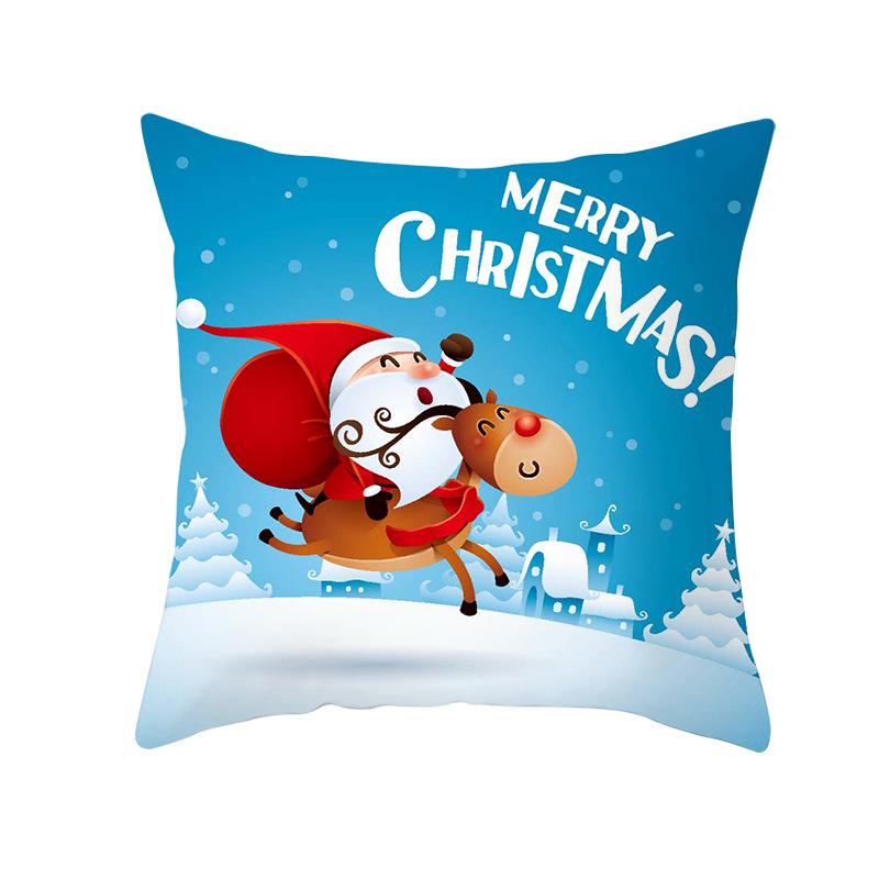 

Подушка Чехол Санта Клаус Снеговик Лось Праздничный Дом Диванная Подушка Наволочка 45*45cm