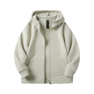 Double-sided Polar Fleece Zipper Hooded Jacket Casual Long-sleeved Jacket Sweatshirt for Men and Women