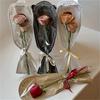 20pcs Transparent OPP Three-dimensional Rose Wrapping Bag Single Flower Packaging Bag Perrfect For Valentine's Day Gift Packaging