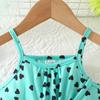 Girls' Heart Print Cami Romper with Matching Bag