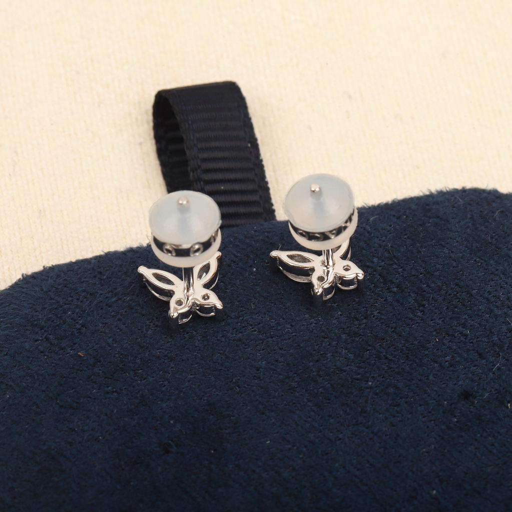 New Hot Brand Vintage Earrings for Women Fashion Luxury Jewelry Butterfly 925 Sliver Designer Eardrop Lady Party Stud Earring