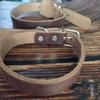 Genuine Leather Dog Collar Medium Large Dogs Solid Color Adjustable Pet Neck