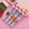 15Pcs Christmas Themed Decorative Topper Pen Set, Back to School Season Student Stationery with Santa Claus, Christmas Tree, Reindeer and Gift Box Orn