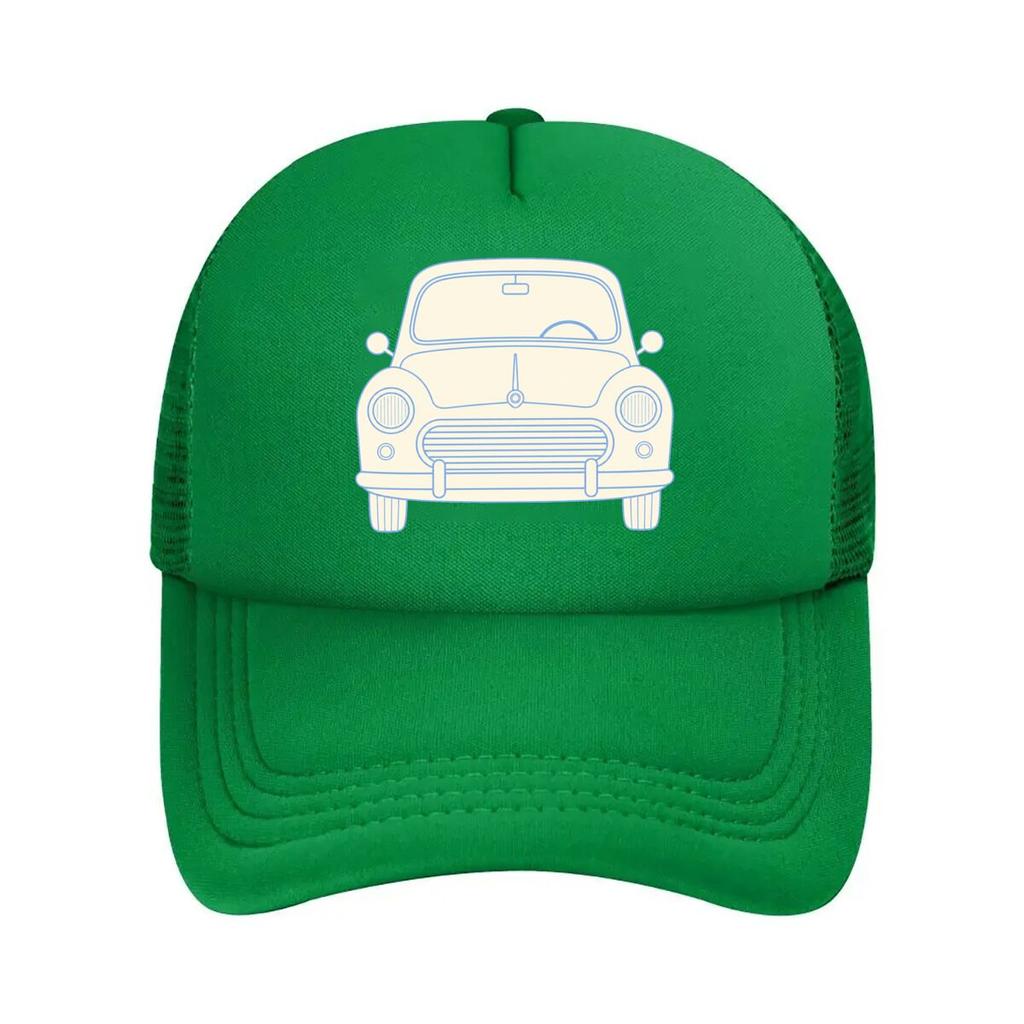 Retro Minimal Car Front Outline Mesh Baseball Cap Polyester Forward Observations Hat Adjustable Golf Hat Summer