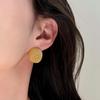 Exaggerated Big Gold Silver Stud Earrings Women'S Light Luxury High-End Temperament Atmospheric Earrings Ear Jewelry